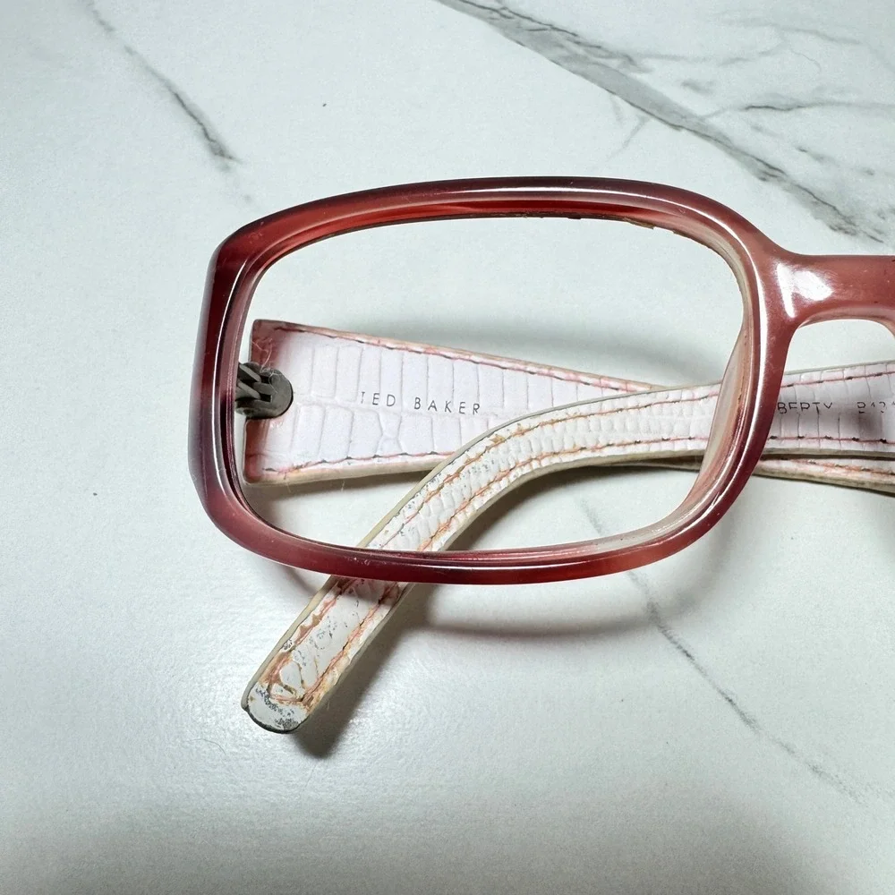 Ted Baker London Liberty B424 Rose Pink Rectangular Eyeglass Frames 52-16-130